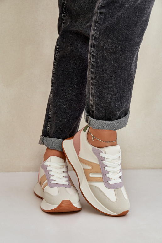 Buty Sportowe Damskie Na Platformie Multikolor Emidi Buty Sportowe Damskie Na Platformie Multikolor Emidi