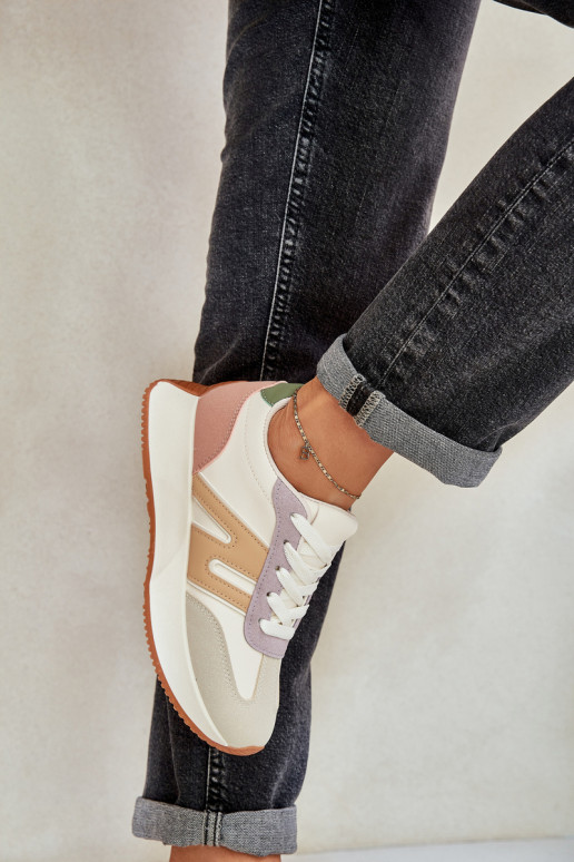 Buty Sportowe Damskie Na Platformie Multikolor Emidi Buty Sportowe Damskie Na Platformie Multikolor Emidi