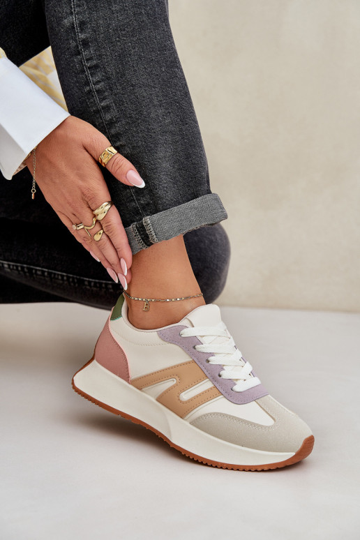 Buty Sportowe Damskie Na Platformie Multikolor Emidi Buty Sportowe Damskie Na Platformie Multikolor Emidi