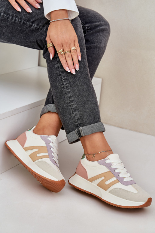 Buty Sportowe Damskie Na Platformie Multikolor Emidi Buty Sportowe Damskie Na Platformie Multikolor Emidi