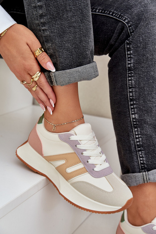 Buty Sportowe Damskie Na Platformie Multikolor Emidi Buty Sportowe Damskie Na Platformie Multikolor Emidi