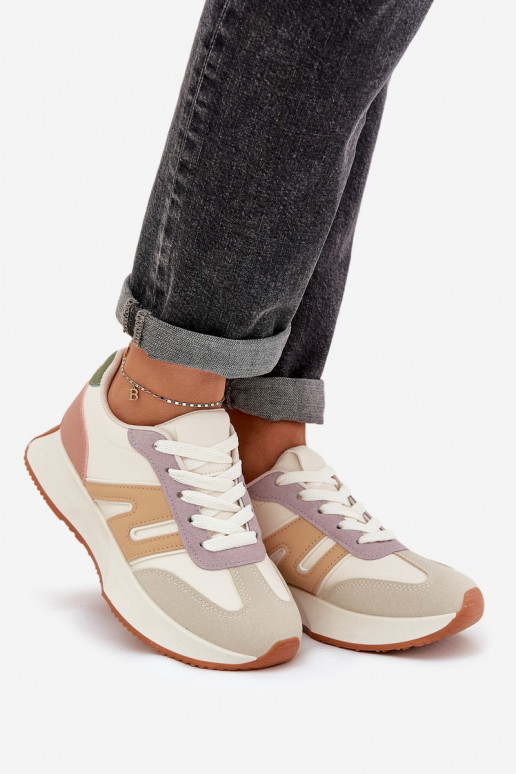 Buty Sportowe Damskie Na Platformie Multikolor Emidi Buty Sportowe Damskie Na Platformie Multikolor Emidi