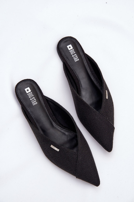 Ladies Slippers With Pointed Toes Big Star RR274210 Black