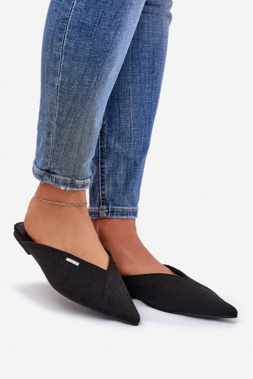 Ladies Slippers With Pointed Toes Big Star RR274210 Black