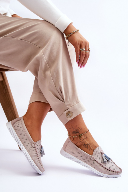 Women's Openwork Leather Loafers... Women's Openwork Leather Loafers...