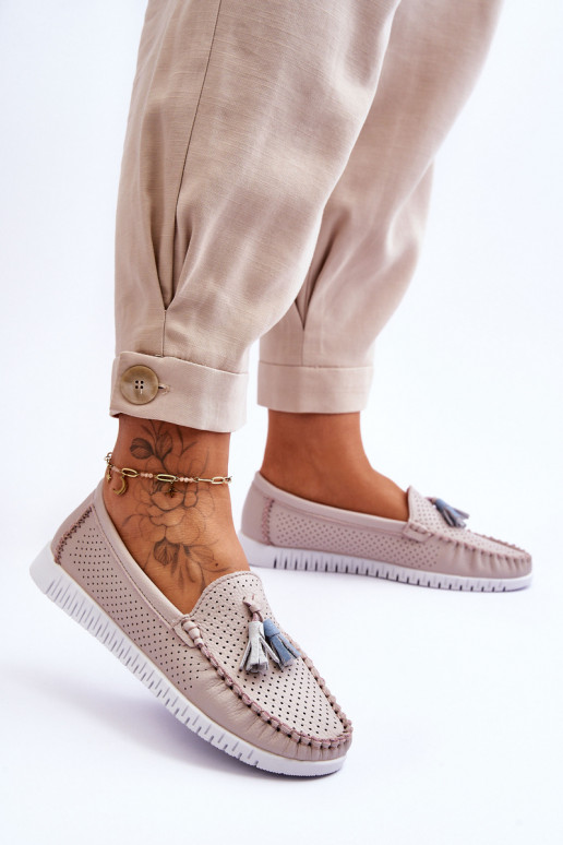 Women's Openwork Leather Loafers... Women's Openwork Leather Loafers...