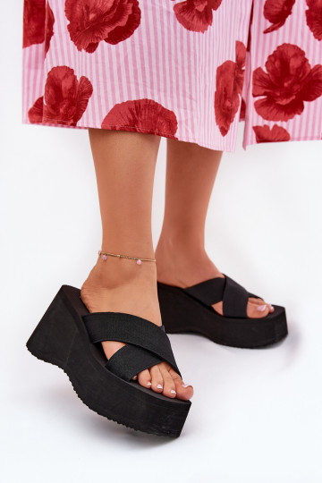 Women Wedge And Platform Sandals Black Sevolee 2