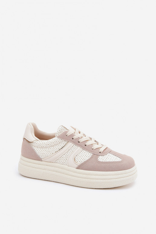 Women's Platform Sneakers Beige Lesida Women's Platform Sneakers Beige Lesida