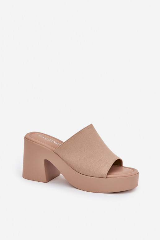 Women's Sandals On Heels And Platform Khaki Omeisa Women's Sandals On Heels And Platform Khaki Omeisa