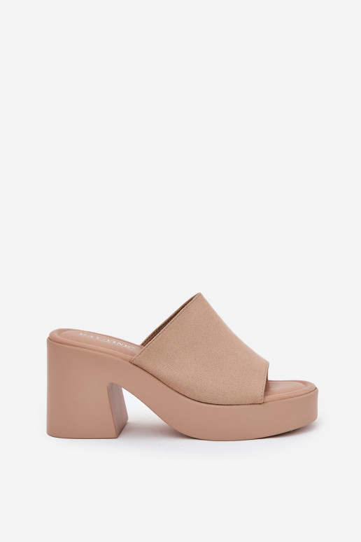 Women's Sandals On Heels And Platform Khaki Omeisa Women's Sandals On Heels And Platform Khaki Omeisa