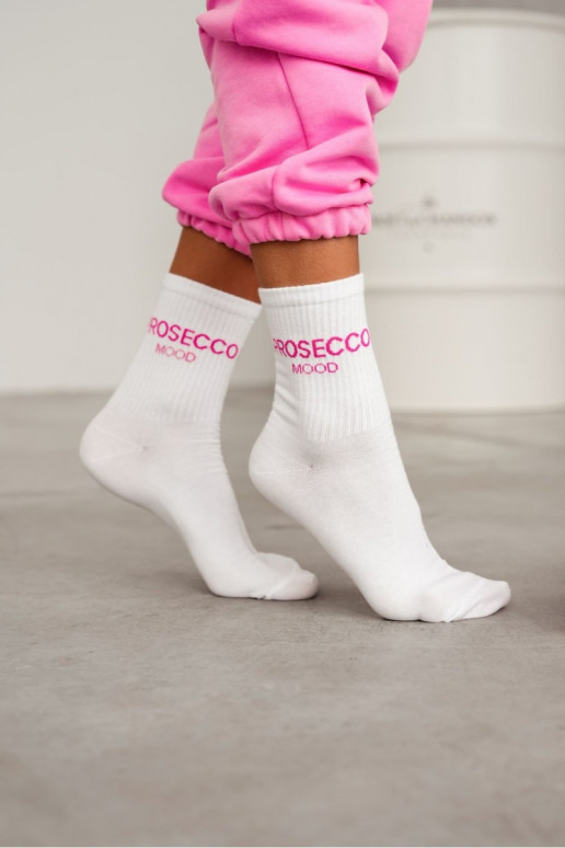 Ladies Socks PROSECCO MOOD White Ladies Socks PROSECCO MOOD White