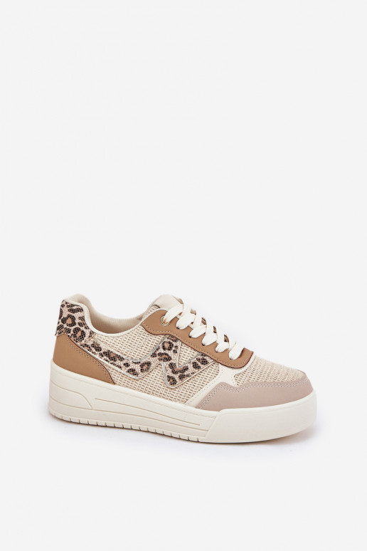 Buty Sportowe Damskie Na Platformie Panterka Khaki Lorori Buty Sportowe Damskie Na Platformie Panterka Khaki Lorori