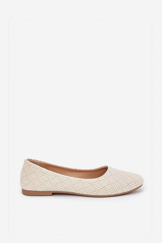 Ladies Flat Ballerinas With Glitter Gold Tatorelis Ladies Flat Ballerinas With Glitter Gold Tatorelis