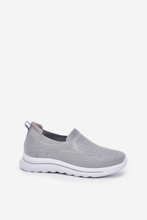 Women's Fabric Slip-On Sneakers Gray Adiora Women's Fabric Slip-On Sneakers Gray Adiora