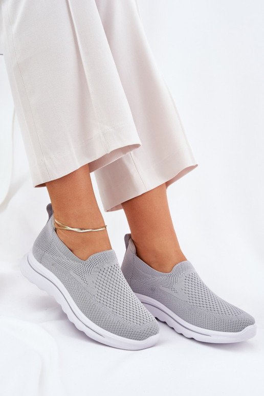 Women's Fabric Slip-On Sneakers Gray Adiora Women's Fabric Slip-On Sneakers Gray Adiora