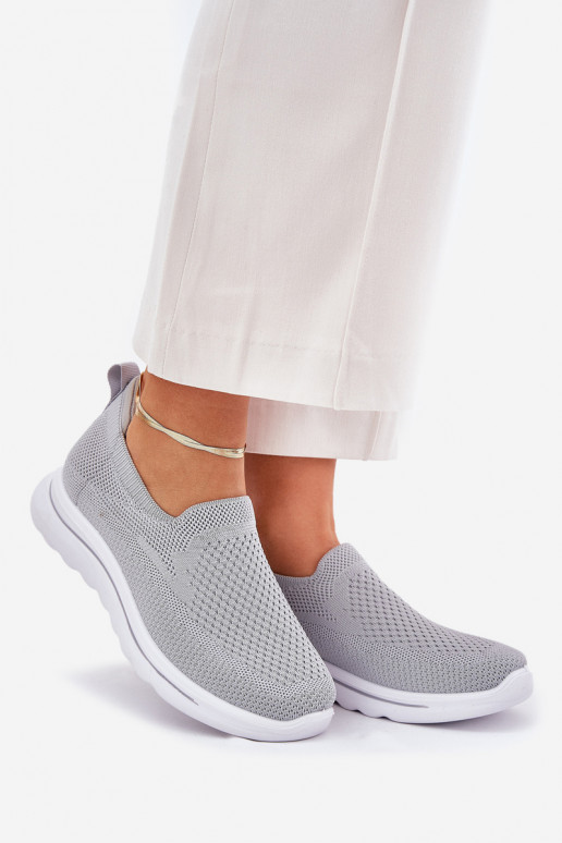 Women's Fabric Slip-On Sneakers Gray Adiora Women's Fabric Slip-On Sneakers Gray Adiora