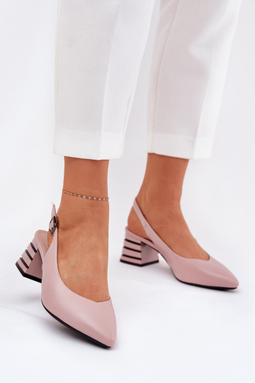 Womens Heeled Sandals With Pointed Toes Vinceza 62217 Dirty Pink 2