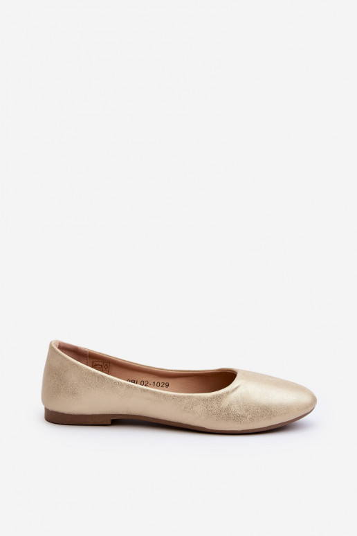 Classic Leather Gold Ballerina Flats Stacee Classic Leather Gold Ballerina Flats Stacee