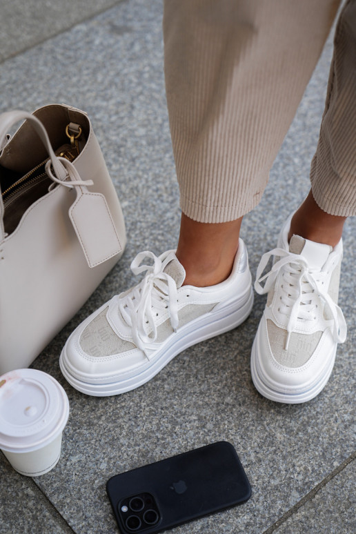 Women's Patterned Sneakers White Fenarra