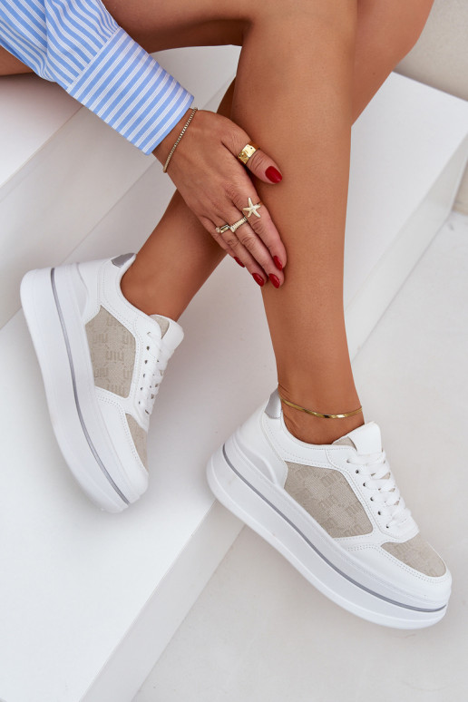 Women's Patterned Sneakers White Fenarra