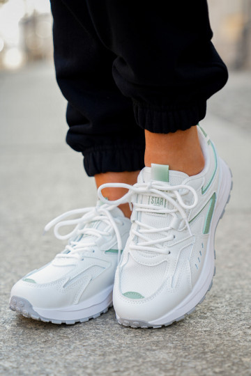 Ladies Sports Shoes Big Star NN274A095 HI-POLY SYSTEM White-Green 2