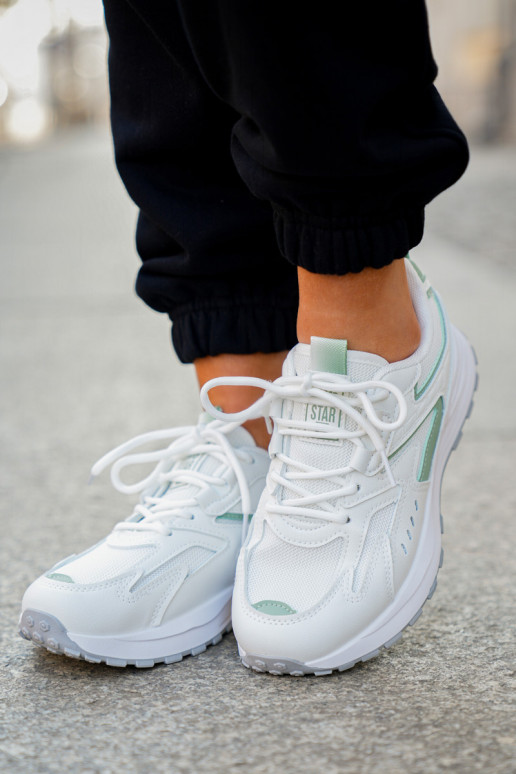 Ladies Sports Shoes Big Star NN274A095 HI-POLY SYSTEM White-Green