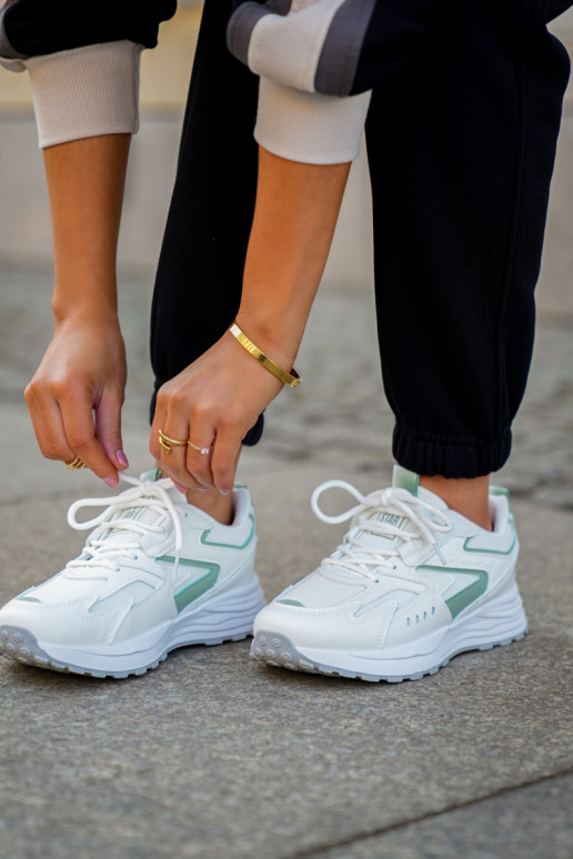 Ladies Sports Shoes Big Star NN274A095 HI-POLY SYSTEM White-Green