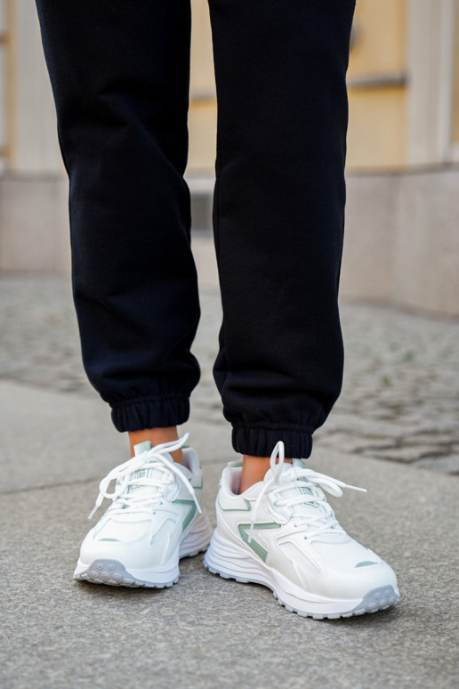 Buty Sportowe Damskie Big Star NN274A095 HI-POLY SYSTEM Biało-Zielone