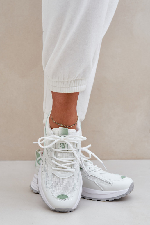 Ladies Sports Shoes Big Star NN274A095 HI-POLY SYSTEM White-Green