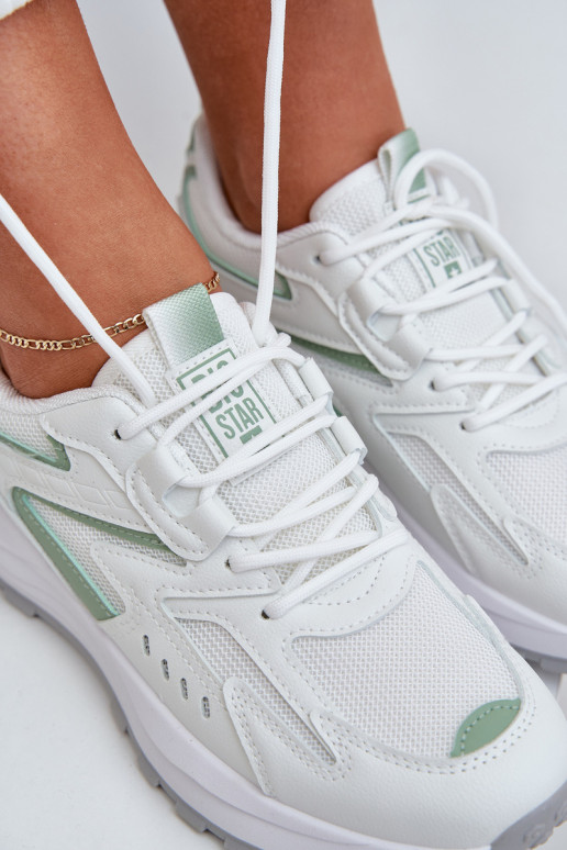 Ladies Sports Shoes Big Star NN274A095 HI-POLY SYSTEM White-Green
