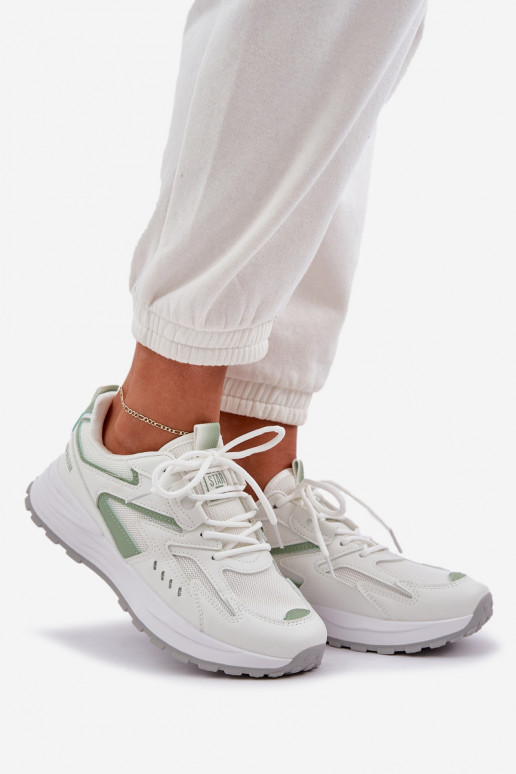 Ladies Sports Shoes Big Star NN274A095 HI-POLY SYSTEM White-Green