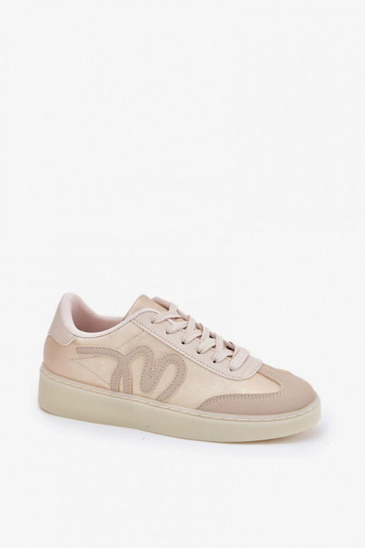 Low Women's Sports Shoes Made Of Eco Leather Gold-Beige Iladira Low Women's Sports Shoes Made Of Eco Leather Gold-Beige Iladira