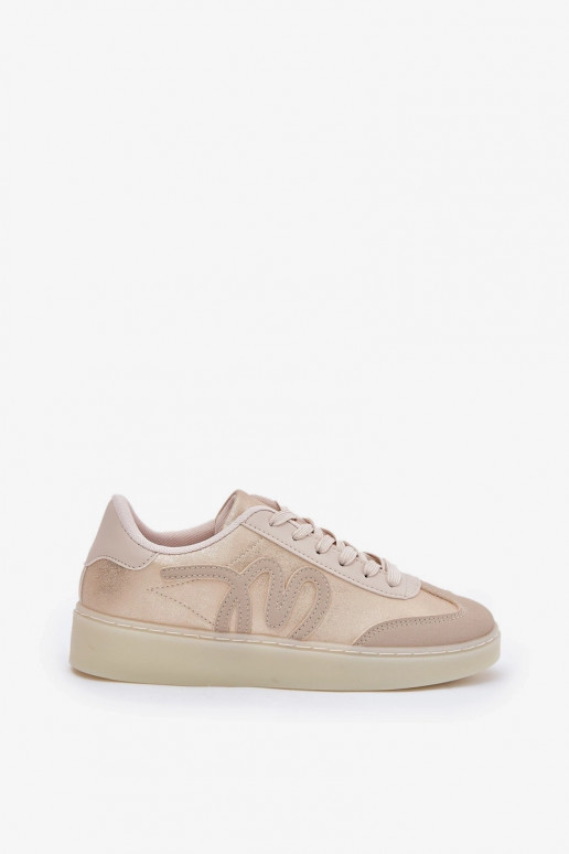 Low Women's Sports Shoes Made Of Eco Leather Gold-Beige Iladira Low Women's Sports Shoes Made Of Eco Leather Gold-Beige Iladira