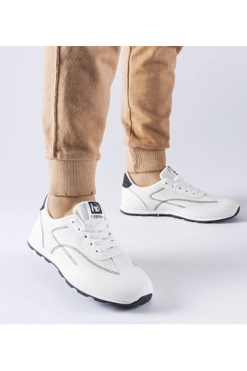 Biało-czarne sportowe sneakersy Pinarella