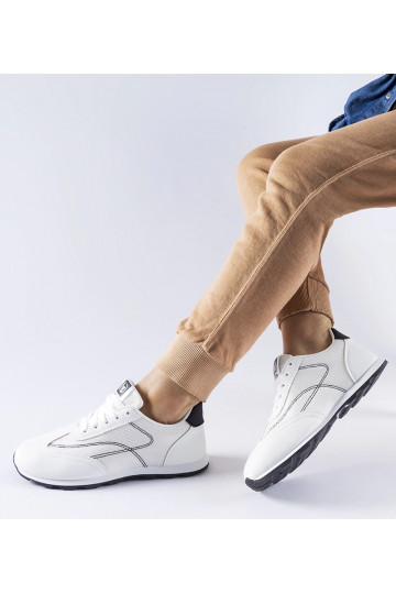 Biało-czarne sportowe sneakersy Pinarella 2