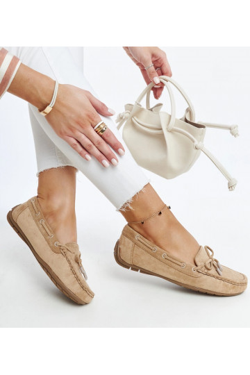 Brązowe mokasyny z kokardą... 2