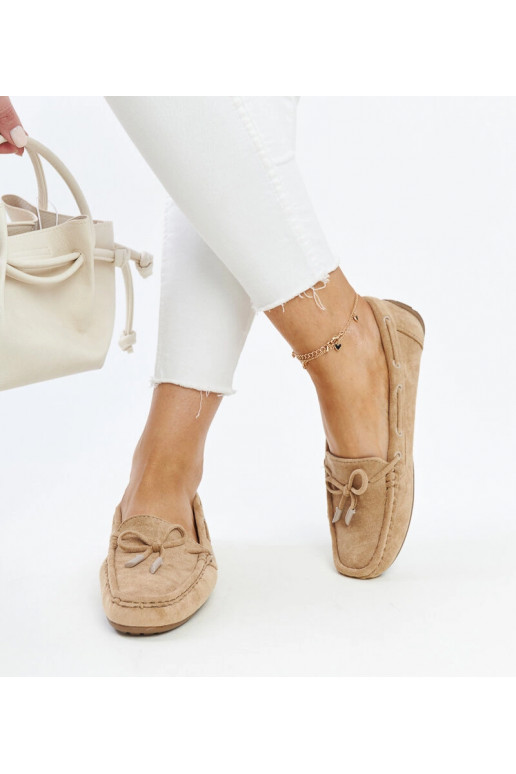 Brązowe mokasyny z kokardą Hayam